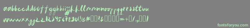 rendangpadang-fontti – vihreät fontit harmaalla taustalla