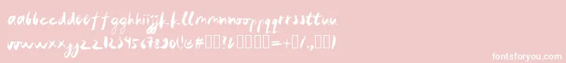 rendangpadang-Schriftart – Weiße Schriften auf rosa Hintergrund