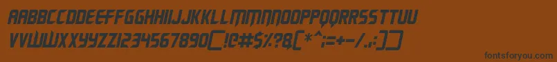 Renegade Moons Italic Font – Black Fonts on Brown Background