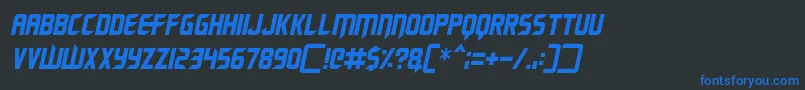 Renegade Moons Italic Font – Blue Fonts on Black Background