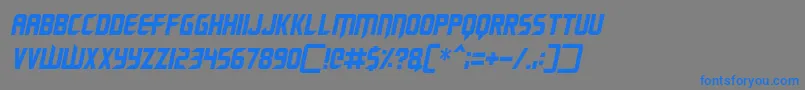 Renegade Moons Italic Font – Blue Fonts on Gray Background
