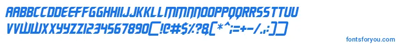 Renegade Moons Italic Font – Blue Fonts on White Background