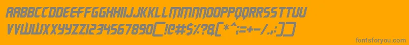 Шрифт Renegade Moons Italic – серые шрифты на оранжевом фоне