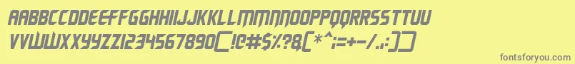 fuente Renegade Moons Italic – Fuentes Grises Sobre Fondo Amarillo