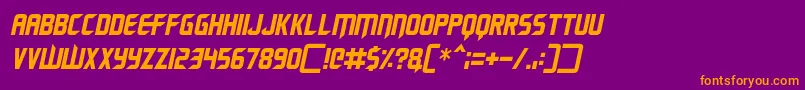 Шрифт Renegade Moons Italic – оранжевые шрифты на фиолетовом фоне