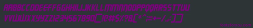 Renegade Moons Italic Font – Purple Fonts on Black Background