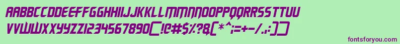 Renegade Moons Italic Font – Purple Fonts on Green Background