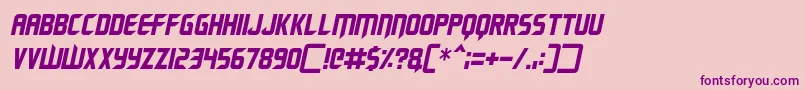 Renegade Moons Italic Font – Purple Fonts on Pink Background
