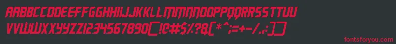 Шрифт Renegade Moons Italic – красные шрифты на чёрном фоне