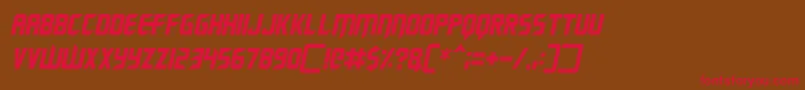 Renegade Moons Italic Font – Red Fonts on Brown Background
