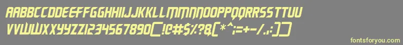 Renegade Moons Italic Font – Yellow Fonts on Gray Background