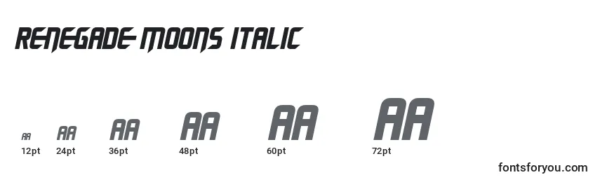 Renegade Moons Italic Font Sizes