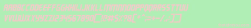 Renegade Moons Italic Font – Pink Fonts on Green Background