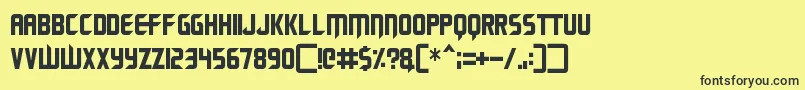 Renegade Moons Font – Black Fonts on Yellow Background