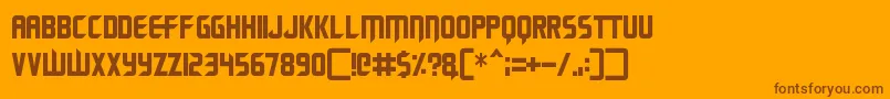 Renegade Moons Font – Brown Fonts on Orange Background