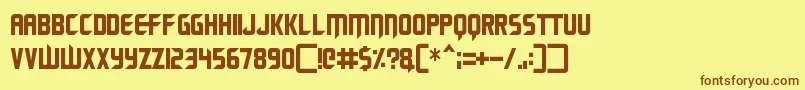 Renegade Moons Font – Brown Fonts on Yellow Background