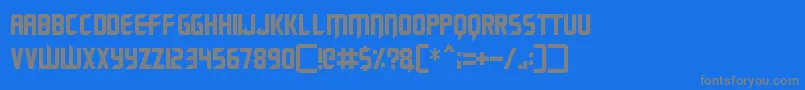 フォントRenegade Moons – 青い背景に灰色の文字
