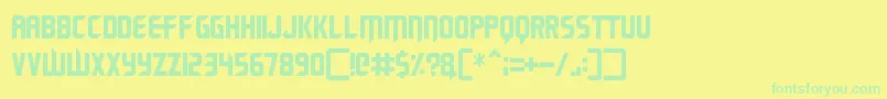 Renegade Moons Font – Green Fonts on Yellow Background
