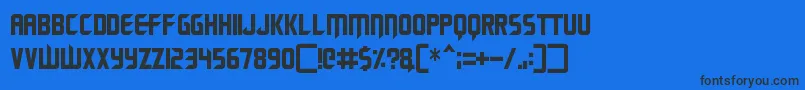 Renegade Moons Font – Black Fonts on Blue Background