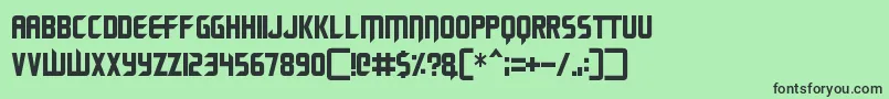 Renegade Moons Font – Black Fonts on Green Background