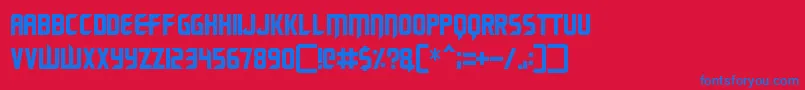 Renegade Moons-fontti – siniset fontit punaisella taustalla