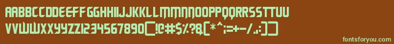 Renegade Moons Font – Green Fonts on Brown Background