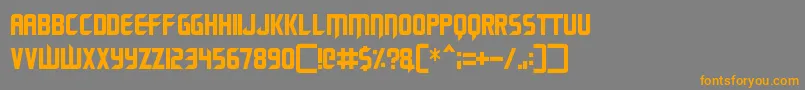 Renegade Moons-Schriftart – Orangefarbene Schriften auf grauem Hintergrund