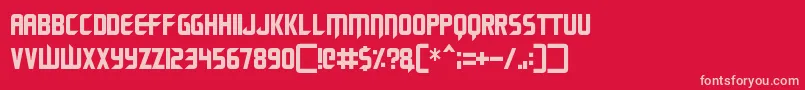 Renegade Moons Font – Pink Fonts on Red Background