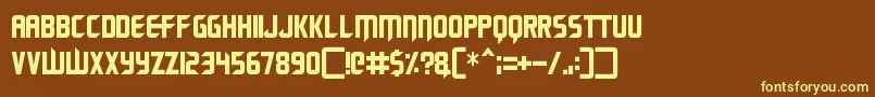 Renegade Moons Font – Yellow Fonts on Brown Background