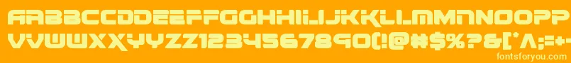 renegado Font – Yellow Fonts on Orange Background