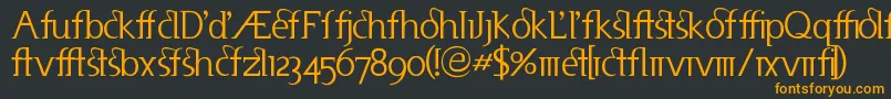 フォントUsenetAlternates – 黒い背景にオレンジの文字