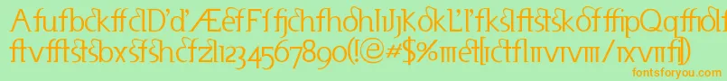 UsenetAlternates Font – Orange Fonts on Green Background