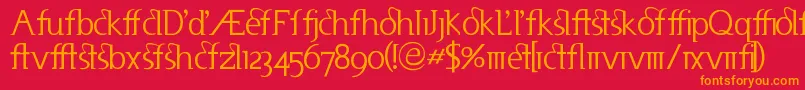 UsenetAlternates Font – Orange Fonts on Red Background