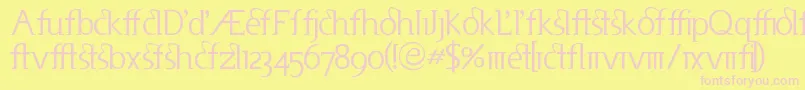 UsenetAlternates Font – Pink Fonts on Yellow Background