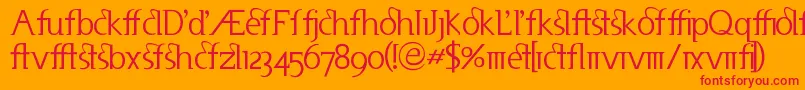 UsenetAlternates Font – Red Fonts on Orange Background