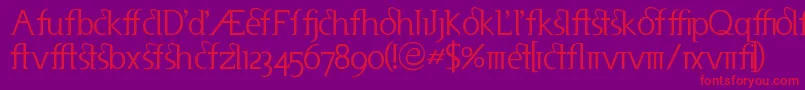 UsenetAlternates Font – Red Fonts on Purple Background