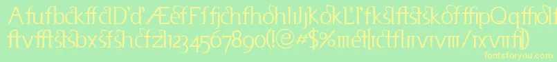 UsenetAlternates Font – Yellow Fonts on Green Background