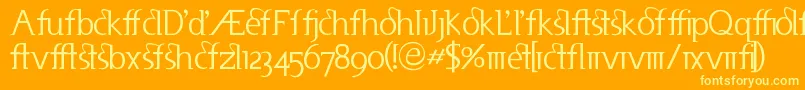 UsenetAlternates Font – Yellow Fonts on Orange Background