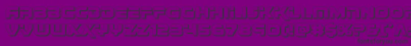 renegado3d-Schriftart – Schwarze Schriften auf violettem Hintergrund