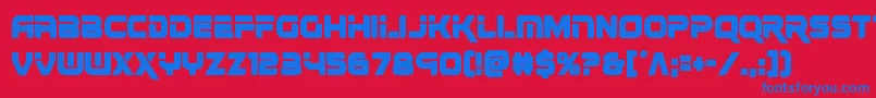 renegadocond Font – Blue Fonts on Red Background