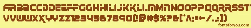 renegadocond Font – Brown Fonts on Yellow Background