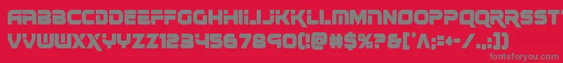 renegadocond Font – Gray Fonts on Red Background