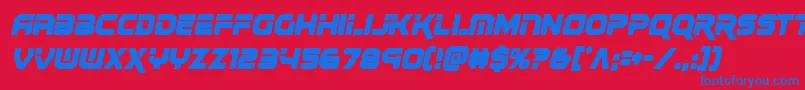 フォントrenegadocondital – 赤い背景に青い文字