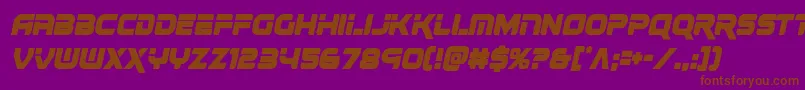 renegadocondital-fontti – ruskeat fontit violetilla taustalla