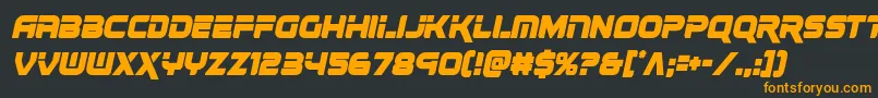 Weitere Informationen zur renegadocondital-Schriftart renegadocondital-Schriftart – Orangefarbene Schriften auf schwarzem Hintergrund