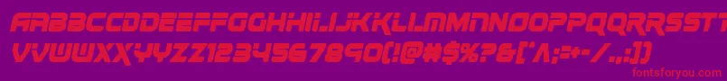 renegadocondital Font – Red Fonts on Purple Background