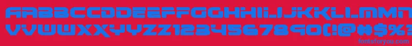 renegadoexpand Font – Blue Fonts on Red Background