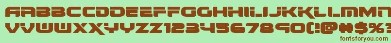 renegadoexpand Font – Brown Fonts on Green Background