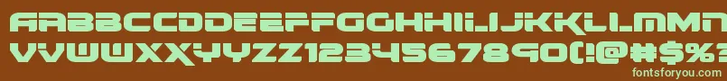 renegadoexpand-fontti – vihreät fontit ruskealla taustalla