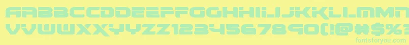 renegadoexpand Font – Green Fonts on Yellow Background